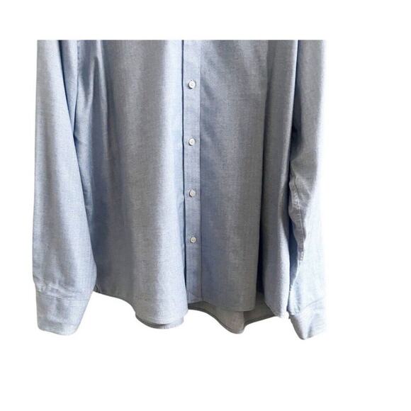 UNTUCKit Men’s Librando Long Sleeve Shirt XXL Textured Stitch Blue Collar Preppy - Picture 6 of 9